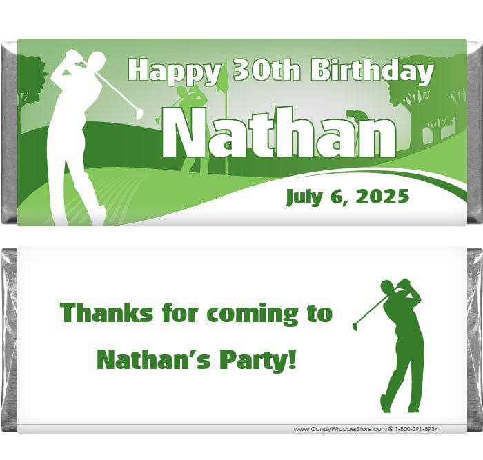 BD220 - Golf Birthday Candy Bar Wrappers Candy Wrappers BD220