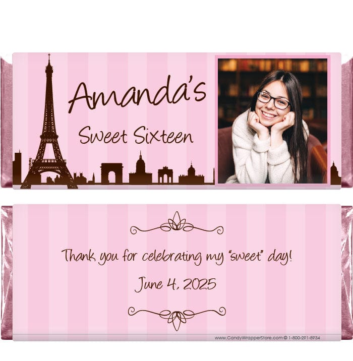 BD285photo - Photo Paris Eiffel Tower Sweet 16 Candy Bar Wrappers Photo Paris Eiffel Tower Sweet 16 Candy Bar Wrappers Candy Wrappers BD285