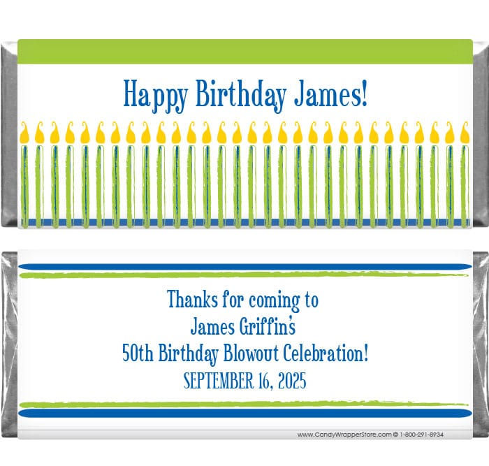 BD307DCH - Birthday Blowout Candy Bar Wrapper Birthday Blowout Candy Bar Wrapper Candy Wrappers BD307