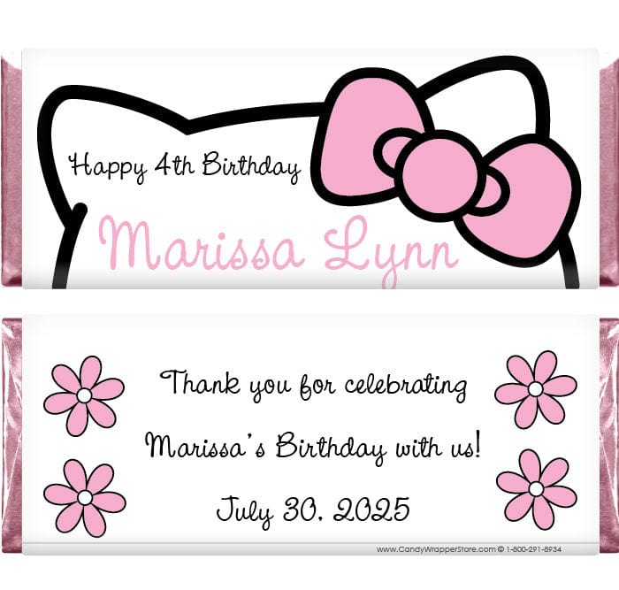 BD314 - Sweet Kitty Birthday Candy Bar Wrapper Sweet Kitty Birthday Candy Bar Wrapper Candy Wrappers BD314