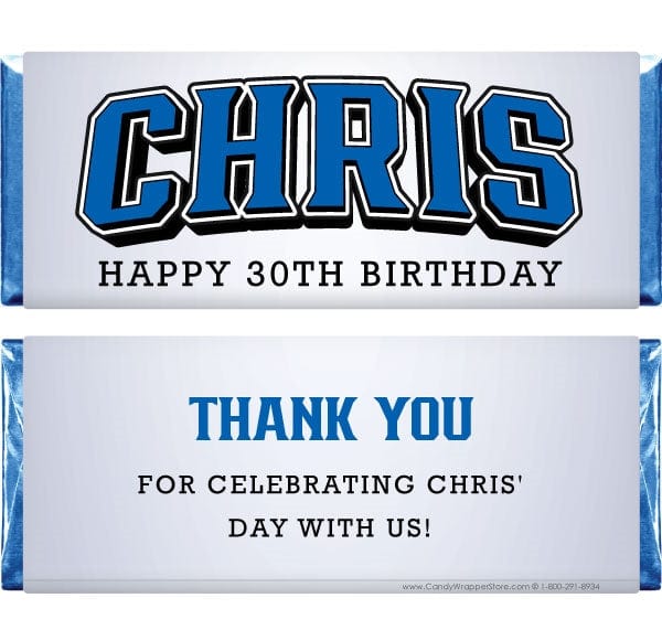 BD479 - Name Sports Theme Birthday Candy Bar Wrappers Name Sports Theme Birthday Candy Bar Wrappers Candy Wrappers BD479