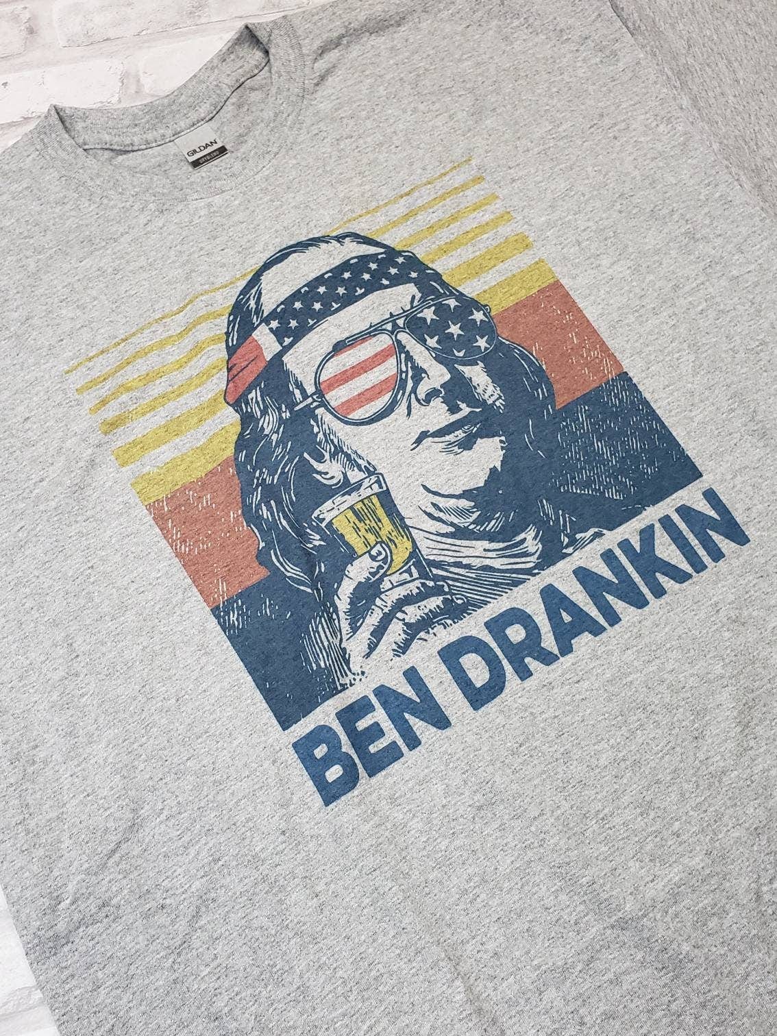 Ben Drankin Funny 4th of July Mens Drinking T-Shirt Candy Wrapper Store