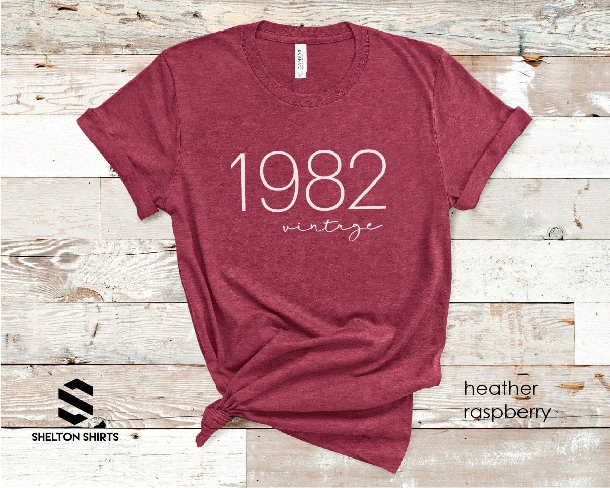 Birthday Year Vintage Super Soft Comfy Cotton T-Shirt Shelton Shirts