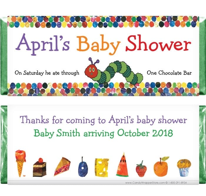 BS207 - Hungry Caterpillar Baby Shower Candy Bar Wrappers Hungry Caterpillar Baby Shower Candy Bar Wrappers Baby & Toddler BS207