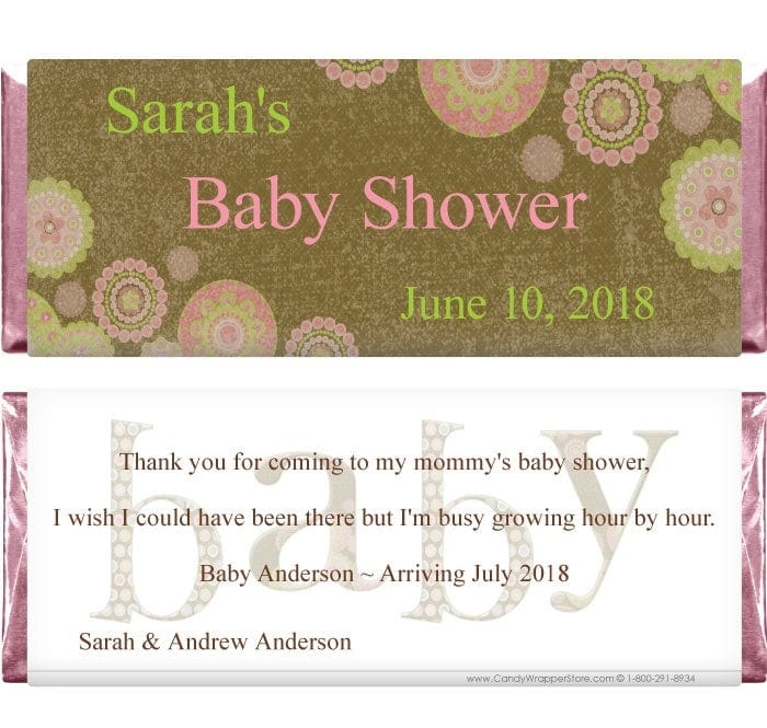 BS210 - Baby Shower Lime and Pink Candy Bar Wrappers Baby Shower Lime and Pink Candy Bar Wrappers Baby & Toddler BS210