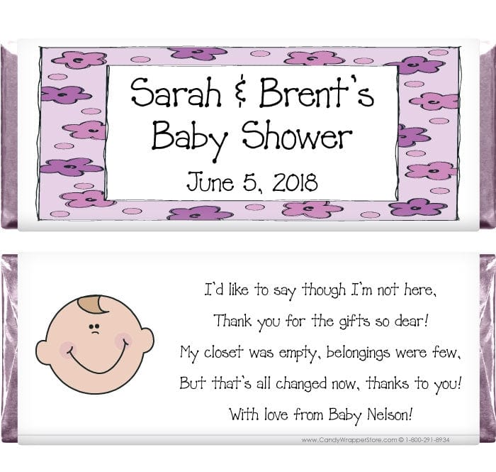 BS217 - Baby Shower Border Candy Bar Wrappers Baby & Toddler BS217