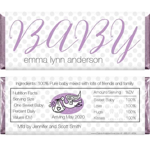BS220 - Baby Shower Scribble Script Candy Bar Wrappers Baby Shower Scribble Script Candy Bar Wrappers Baby & Toddler BS220