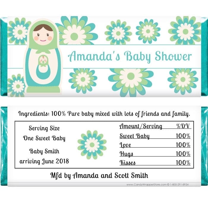 BS233B - Baby Shower Nesting Mom Candy Bar Wrappers Baby Shower Nesting Mom Candy Bar Wrappers Baby & Toddler BS233