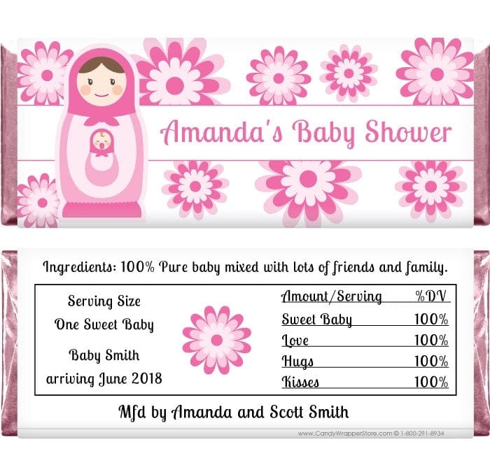 BS233P - Baby Shower Nesting Mom Candy Bar Wrappers Baby Shower Nesting Mom Candy Bar Wrappers Baby & Toddler BS233