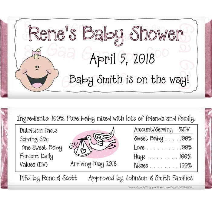 BS236 - Baby Shower Baby Smiles Candy Bar Wrappers Baby Shower Baby Smiles Candy Bar Wrappers Baby & Toddler BS236