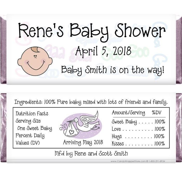 BS238 - Baby Shower Baby Smiles Candy Bar Wrappers Baby Shower Baby Smiles Candy Bar Wrappers Baby & Toddler BS238