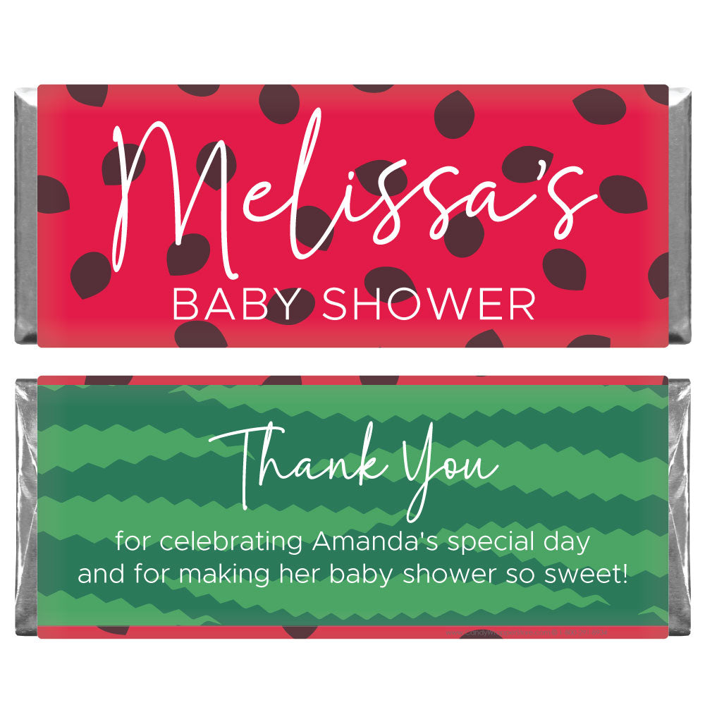 BS296 - Watermelon Baby Shower Candy Bar Wrappers