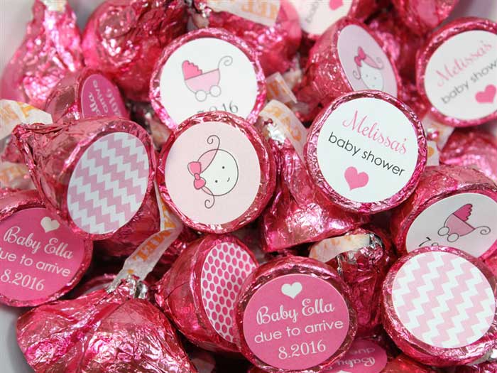 BSGkiss1 - Pink Girl Baby Shower Hersheys Kisses Set of 6 designs Pink Girl Baby Shower Hersheys Kisses Set of 6 designs Candy Wrapper Store