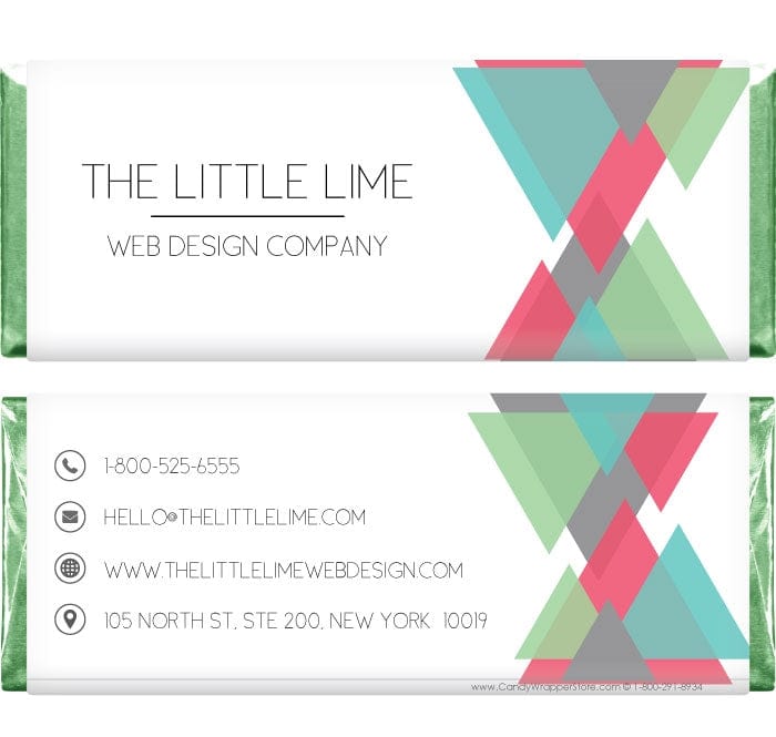 BUS202 - Colorful Triangle Design Business Candy Wrapper Colorful Triangle Design Business Candy Wrapper Party Favors BUS202