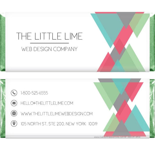 BUS202 - Colorful Triangle Design Business Candy Wrapper Colorful Triangle Design Business Candy Wrapper Party Favors BUS202