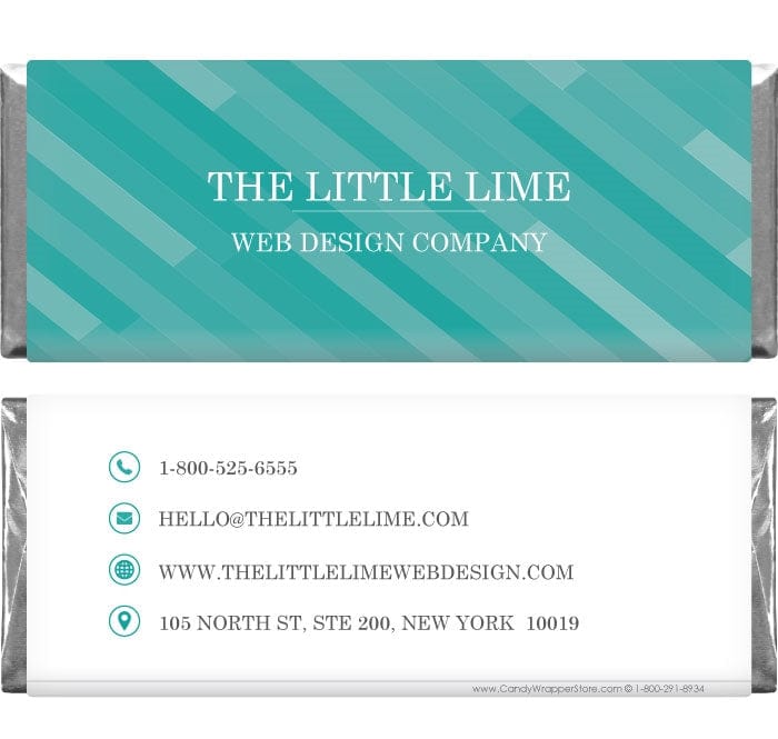 BUS203 - Diagonal Planks Business Candy Wrapper Diagonal Planks Business Candy Wrapper Party Favors BUS203