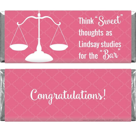 BUS210 - Scales of Justice Candy Bar Wrapper Scales of Justice Personalized Chocolate Candy Bar Wrapper Party Favors BUS210