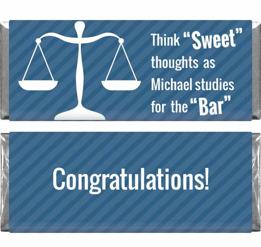 BUS211 - Scales of Justice Striped Candy Bar Wrapper Scales of Justice Striped Candy Bar Wrapper Party Favors BUS211