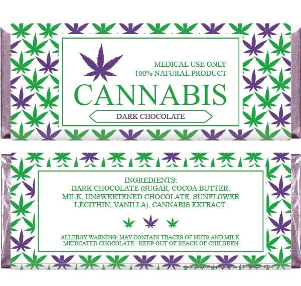 CAN200 - Cannabis Chocolate Bar Wrapper CAN200 - Cannabis Medical Chocolate Bar Wrapper Candy & Chocolate cannabis