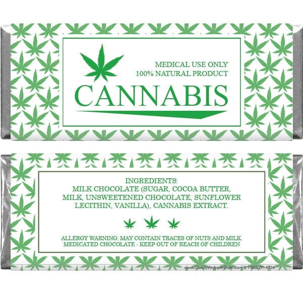CAN201 - Cannabis Chocolate Bar Wrapper Candy & Chocolate cannabis