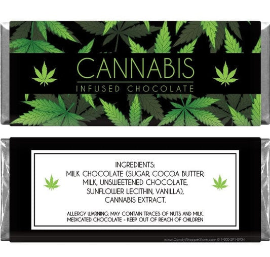 CAN206 - Cannabis Chocolate Bar Wrapper and Foil Cannabis Infused Chocolate Bar Wrapper and Foil Only Candy & Chocolate cannabis