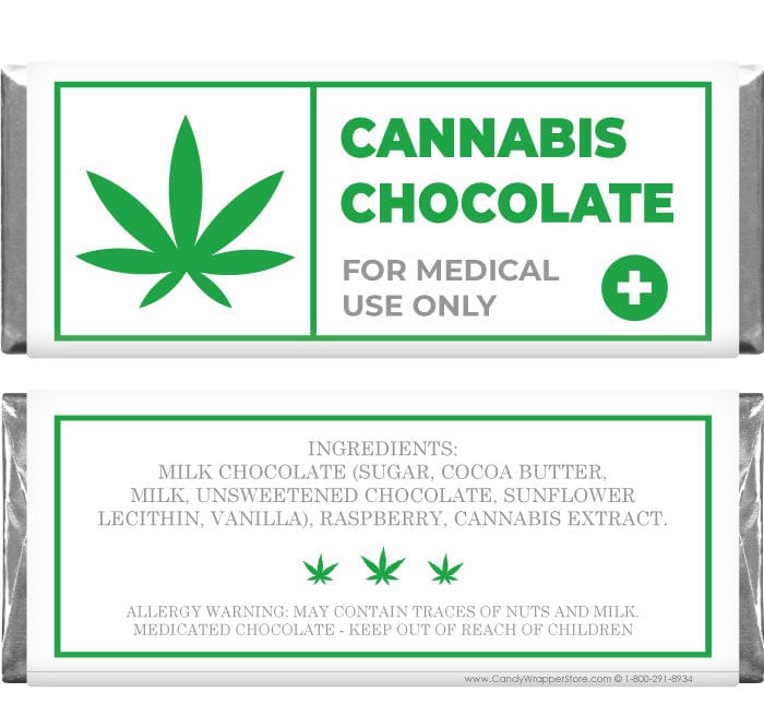 CAN207 - Cannabis Chocolate Bar Wrapper and Foil Cannabis Chocolate Bar Wrapper and Foil Candy & Chocolate cannabis