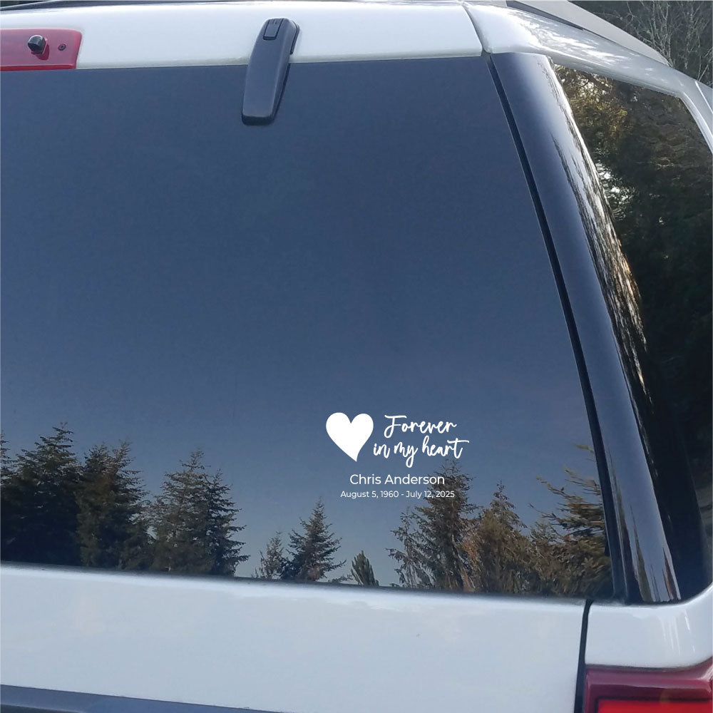 Custom Forever in My Heart Memorial Vinyl Car Decal Sticker Candy Wrapper Store