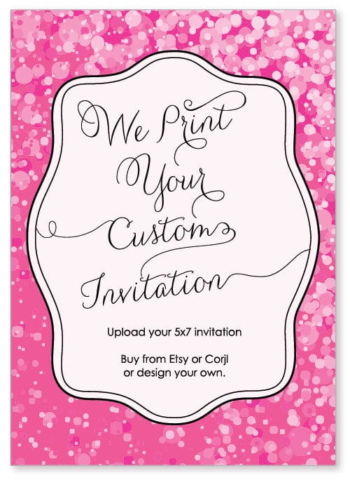 Invitation Printing, 5x7 Inches, Printed on Matte Cardstock, Print Your  Invites or Files, Envelopes Included, Print My Cards, Free Shipping 