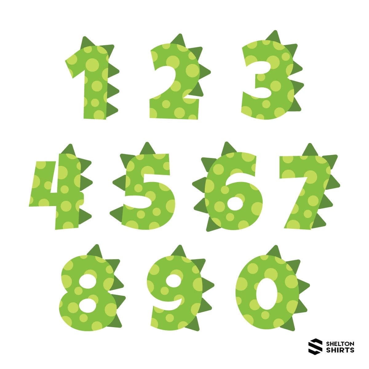 Dinosaur Birthday Shirt with Printed Dino Number and Fun Block Name Candy Wrapper Store