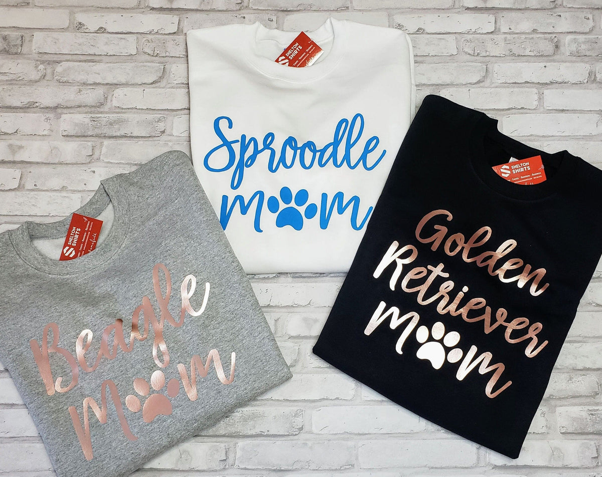 Doodle Mom Super Comfy Crew Neck Heather Grey Unisex Sweatshirt Candy Wrapper Store
