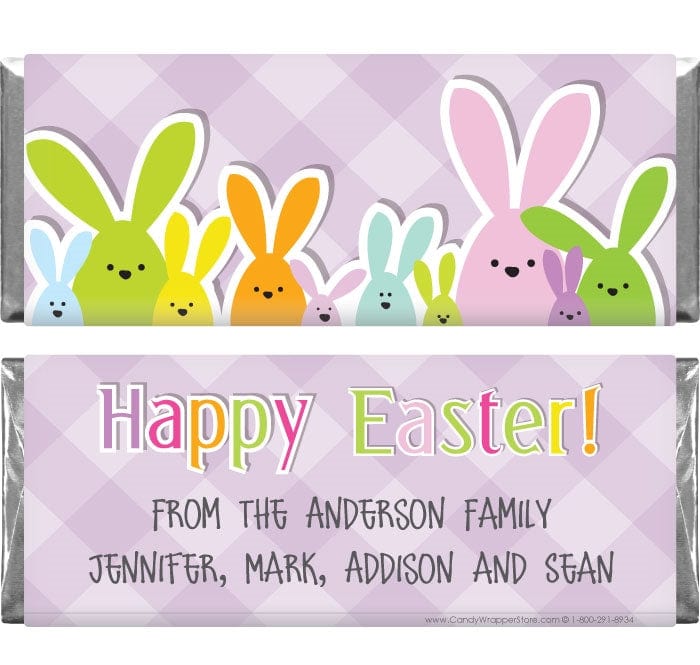 EASTER204 - Peeking Bunnies Easter Candy Wrappers Peeking Bunnies Easter Candy Wrappers Seasonal & Holiday Decorations EASTER204