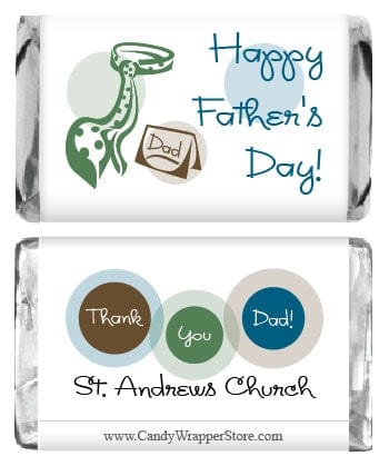 FD102 - Miniature Fathers Day Wrappers Fathers Day Miniature Candy Bar Wrappers Party Favors FD102