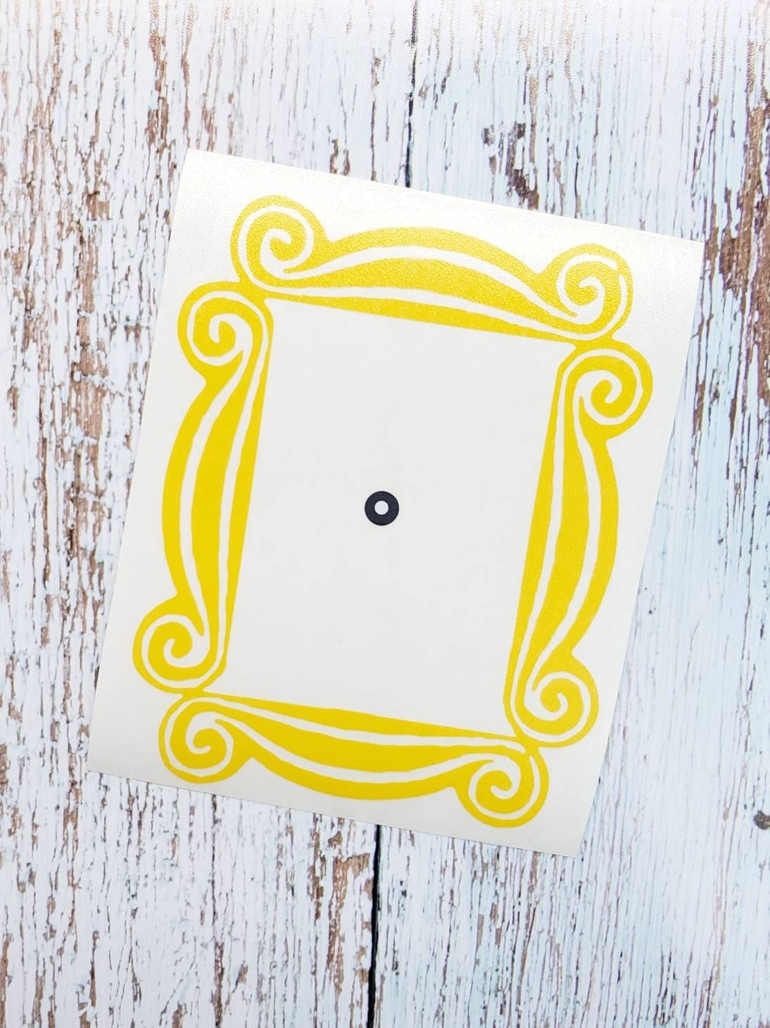 Friends Yellow Frame Peephole Decal Sticker Candy Wrapper Store