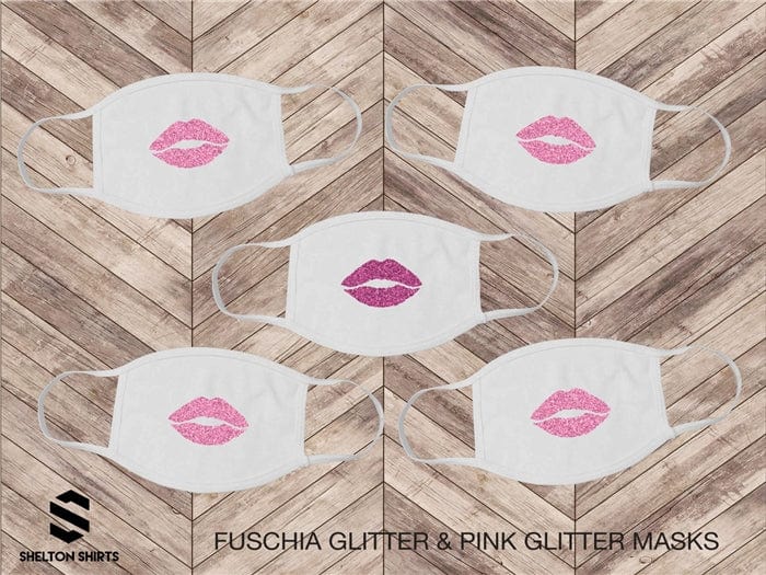 Glitter Lips Bachelorette Party Masks - Birthday Party - Girls Night Out - Set of 5 Masks facemask