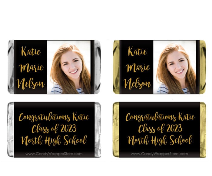 GRAD110 - Miniature Graduation Photo Wrapper Graduation themed miniature candy bar wrapper with photo Candy Wrappers GRAD210
