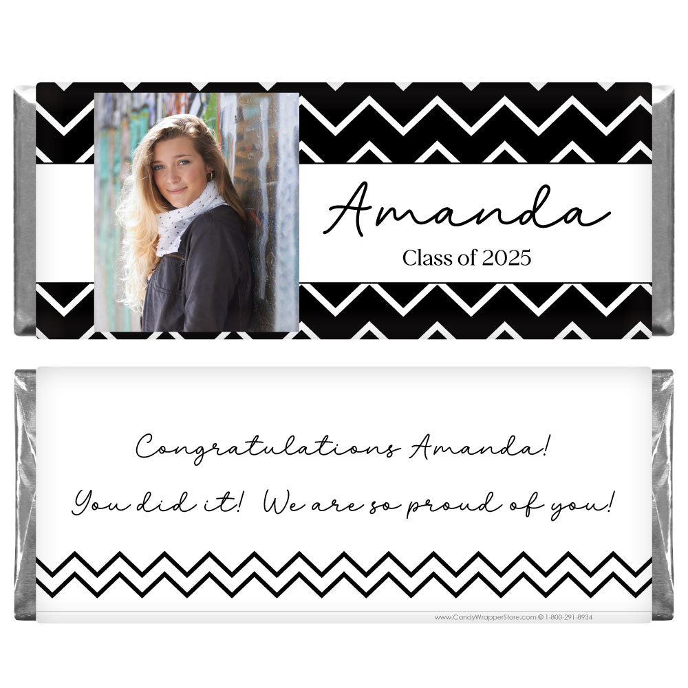 GRAD222 - Zig Zag Pattern Graduation Candy Bar Wrapper Zig Zag Graduation Candy Bar Wrapper Candy Wrappers GRAD222