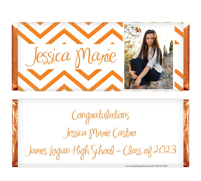 GRAD227photo - Graduation Chevron Photo Candy Bar Wrappers Graduation Chevron Photo Candy Bar Wrappers Candy Wrappers GRAD227
