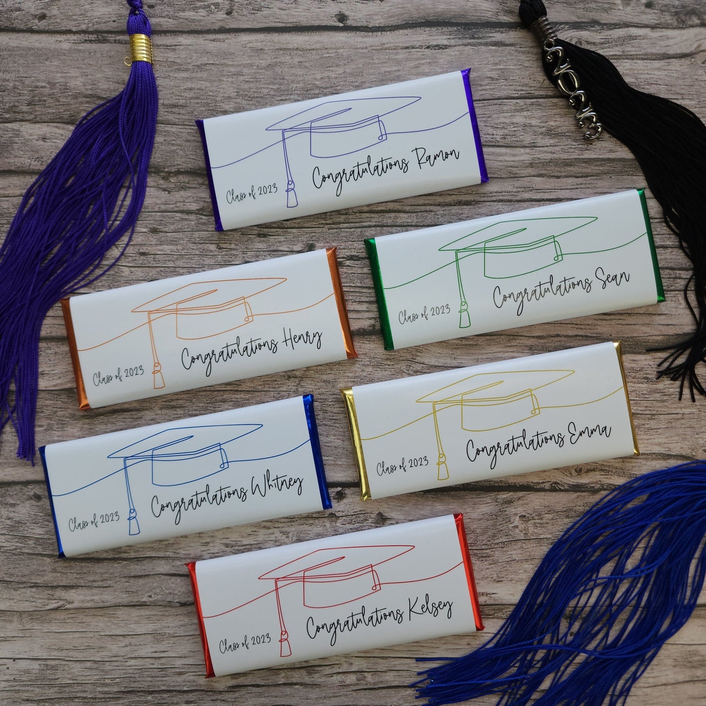 GRAD262 - Scribble Graduation Hat Candy Bar Wrappers Scribble Graduation Hat Candy Bar Wrappers Candy Wrappers GRAD262