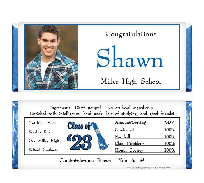 GRAD401 - Graduation Photo Candy Bar Wrappers Graduation Photo Candy Bar Wrappers Party Favors GRAD401