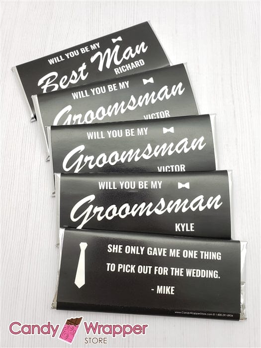 GROOM201 - Will you be my Best Man-Groomsman Personalized Candy Bar Wrapper Will you be my Best Man/Groomsman Personalized Candy Bar Wrapper Regular Size Wrapper bridesmaid proposal