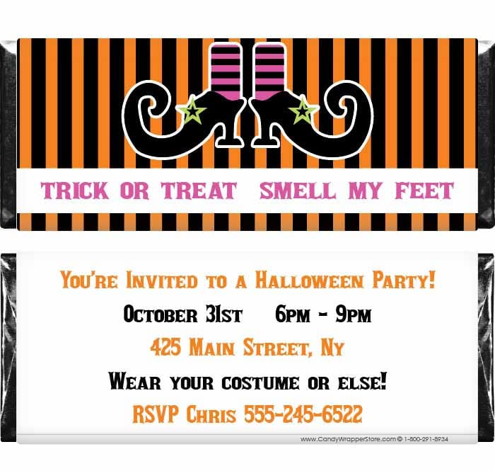 HAL215 - Witch Feet Halloween Regular Size Wrapper Witch Feet Halloween Regular Size Wrapper Party Supplies HAL215