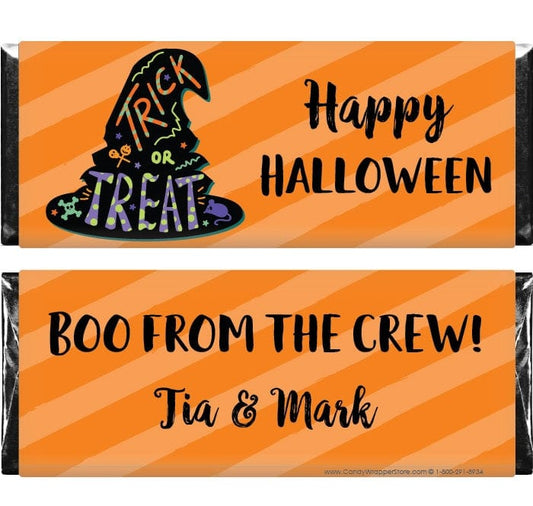 HAL230 - Happy Halloween Witches Hat Candy Bar Wrapper Happy Halloween Witches Hat Candy Bar Wrapper Party Supplies HAL230