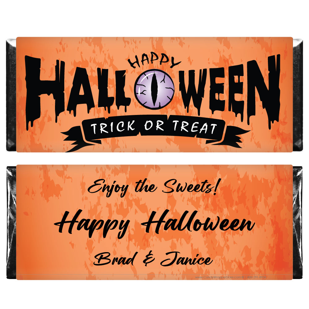 HAL236 - Evil Eye Halloween Candy Bar Wrapper Evil Eye Halloween Candy Bar Wrapper Party Supplies HAL236