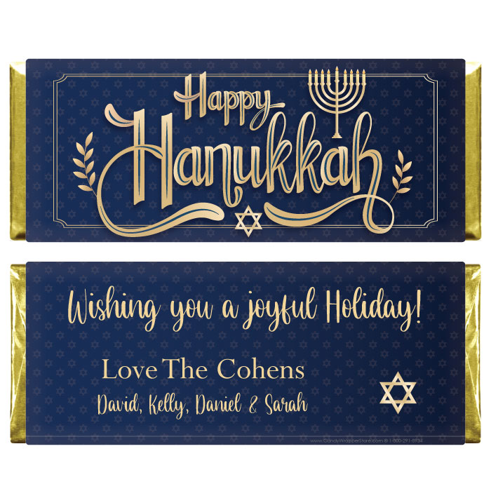 Happy Hanukkah Hersheys Candy Bar Wrappers Happy Hanukkah