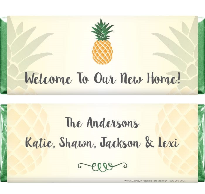 HOUSE204 - Pineapple Housewarming Candy Bar Wrapper Pineapple Housewarming Candy Bar Wrapper Party Supplies house204