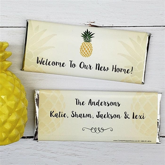 HOUSE204 - Pineapple Housewarming Candy Bar Wrapper Pineapple Housewarming Candy Bar Wrapper Party Supplies house204