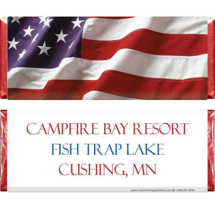 IND204 - American Flag 4th of July Candy Bar Wrapper American Flag 4th of July Candy Bar Wrapper Candy Wrapper Store