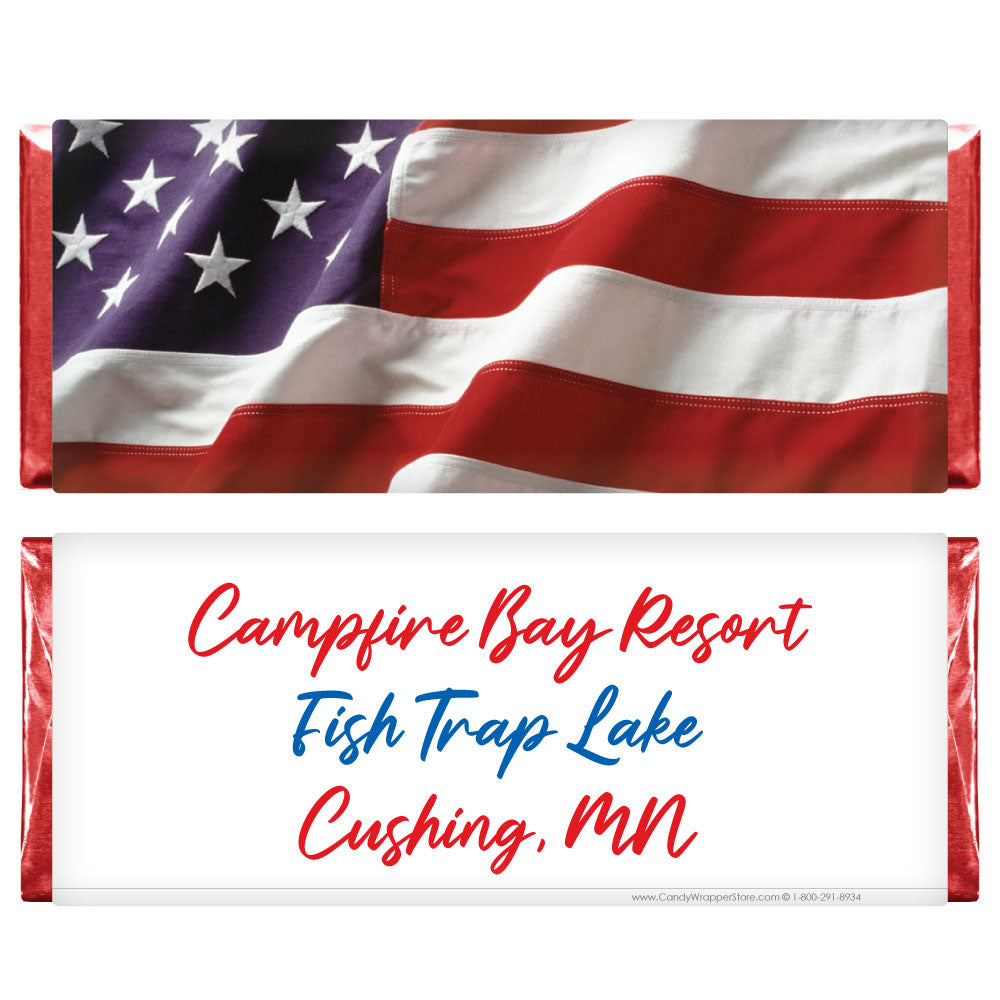 IND204 - American Flag 4th of July Candy Bar Wrapper American Flag 4th of July Candy Bar Wrapper Candy Wrapper Store