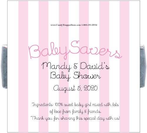 LBS902 - Baby Shower Girl Lifesaver Wrapper Baby Shower Girl Lifesaver Wrapper Baby & Toddler Candy Wrapper Store