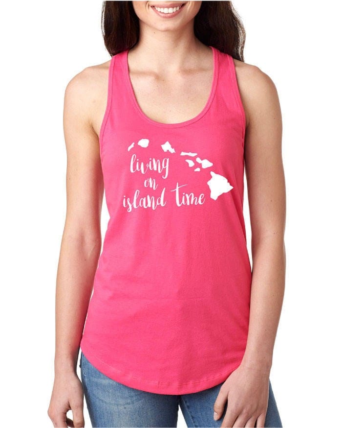 Living on Island Time Hawaii Racerback Tank Top or T-Shirt Candy Wrapper Store